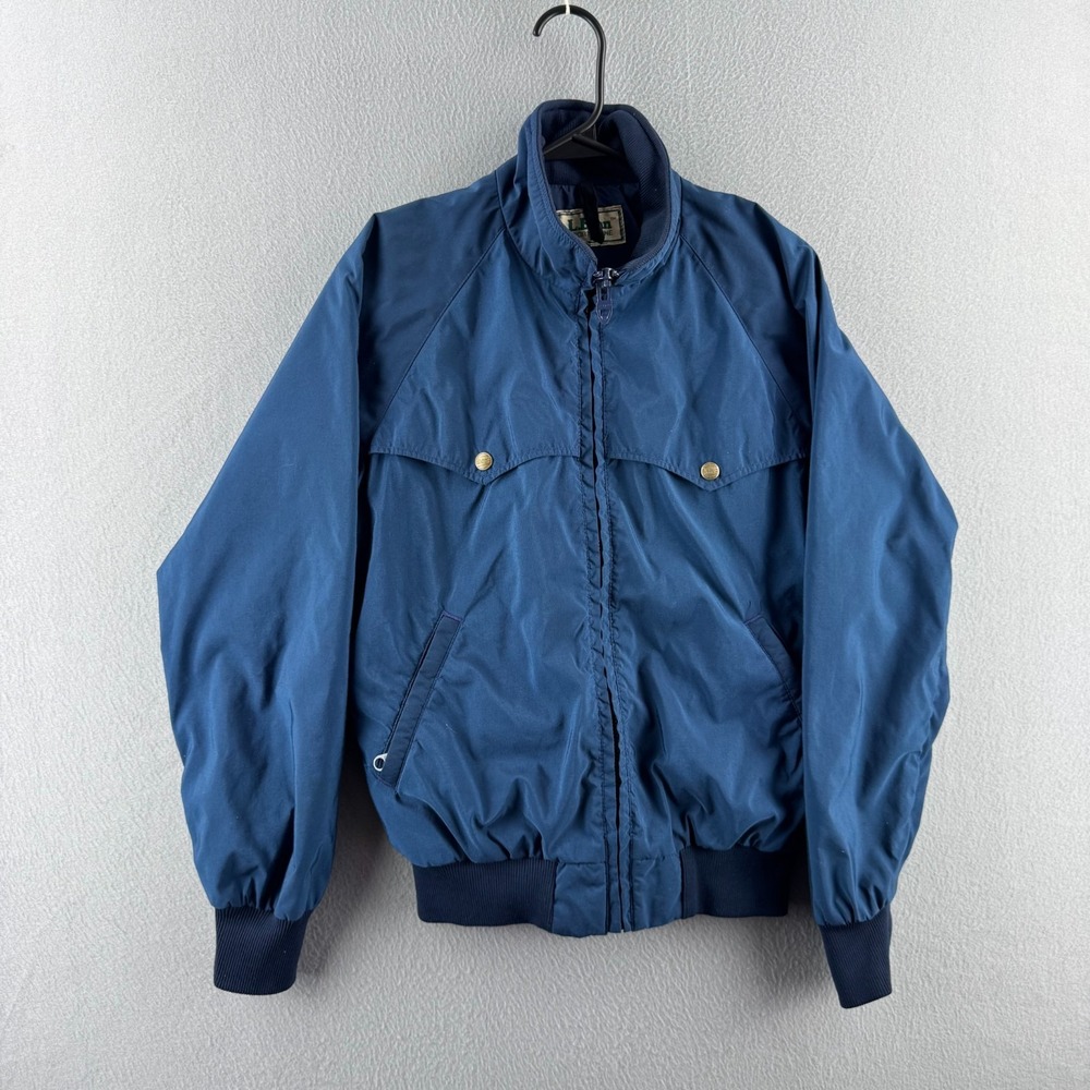 Vintage LL Bean‎ Jacket Womens Medium Blue Western Windbreaker 90s Talon Zip